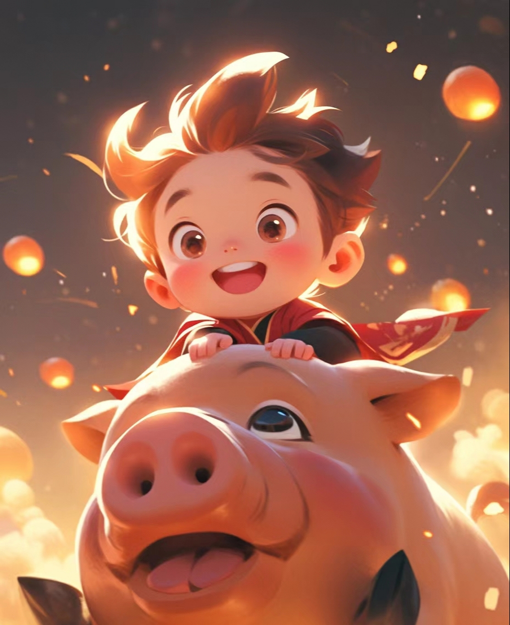 十二生肖拟人之亥猪男#ai绘画