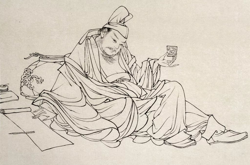 蔡岚白描人物欣赏