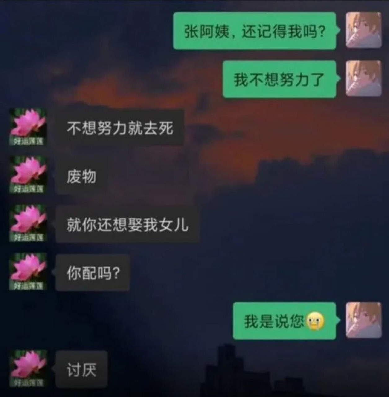 阿姨,我不想努力了