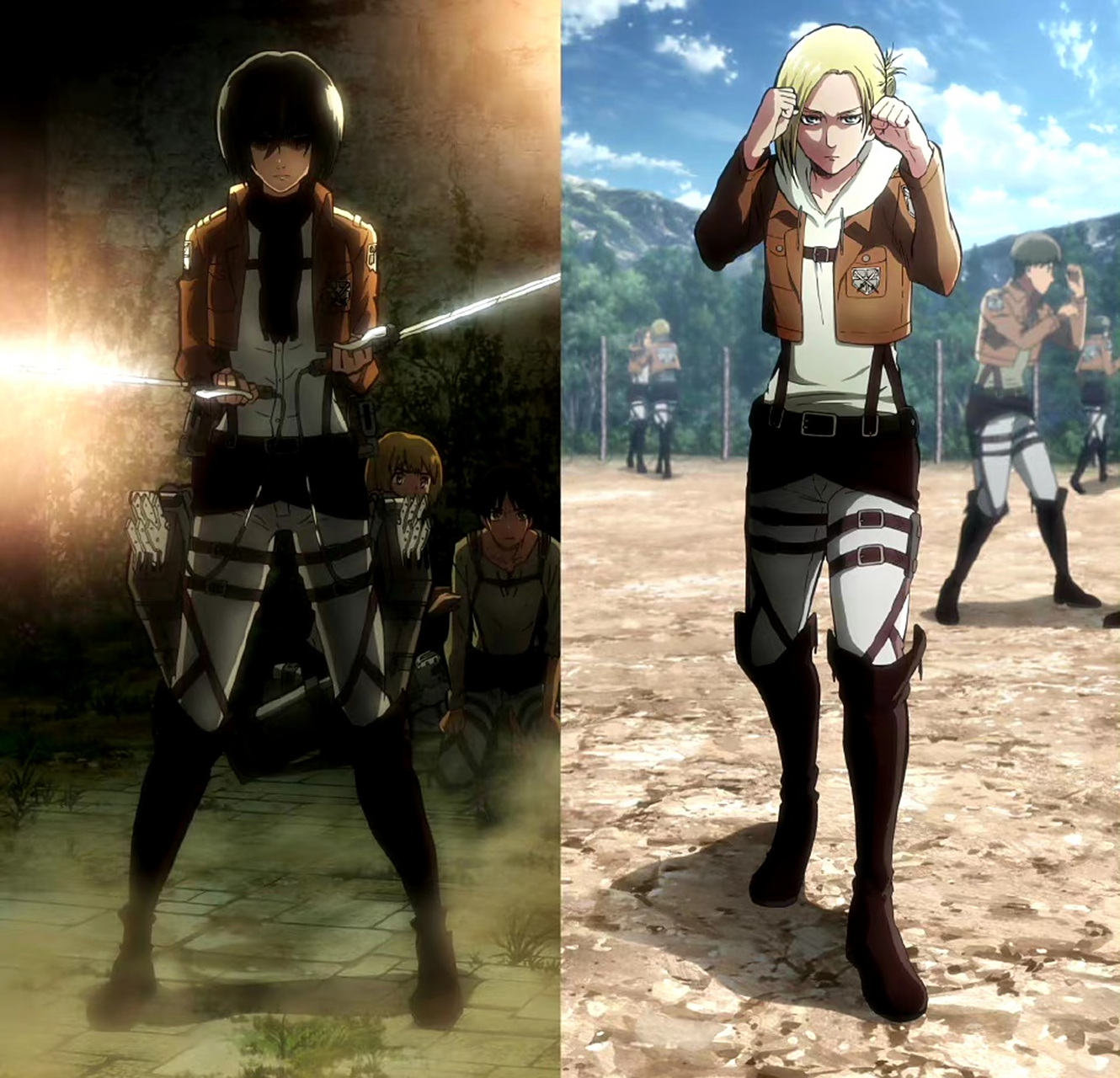 三笠和阿尼单打独斗谁更强些[思考] #动漫# #进击的巨人