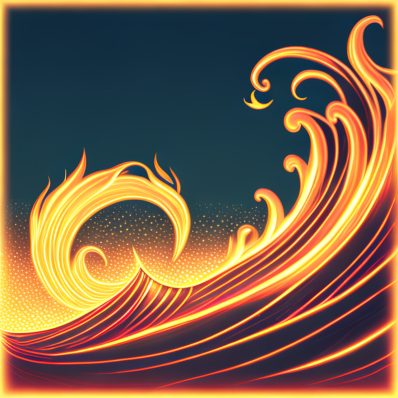 ai绘画作品--抽象画大海