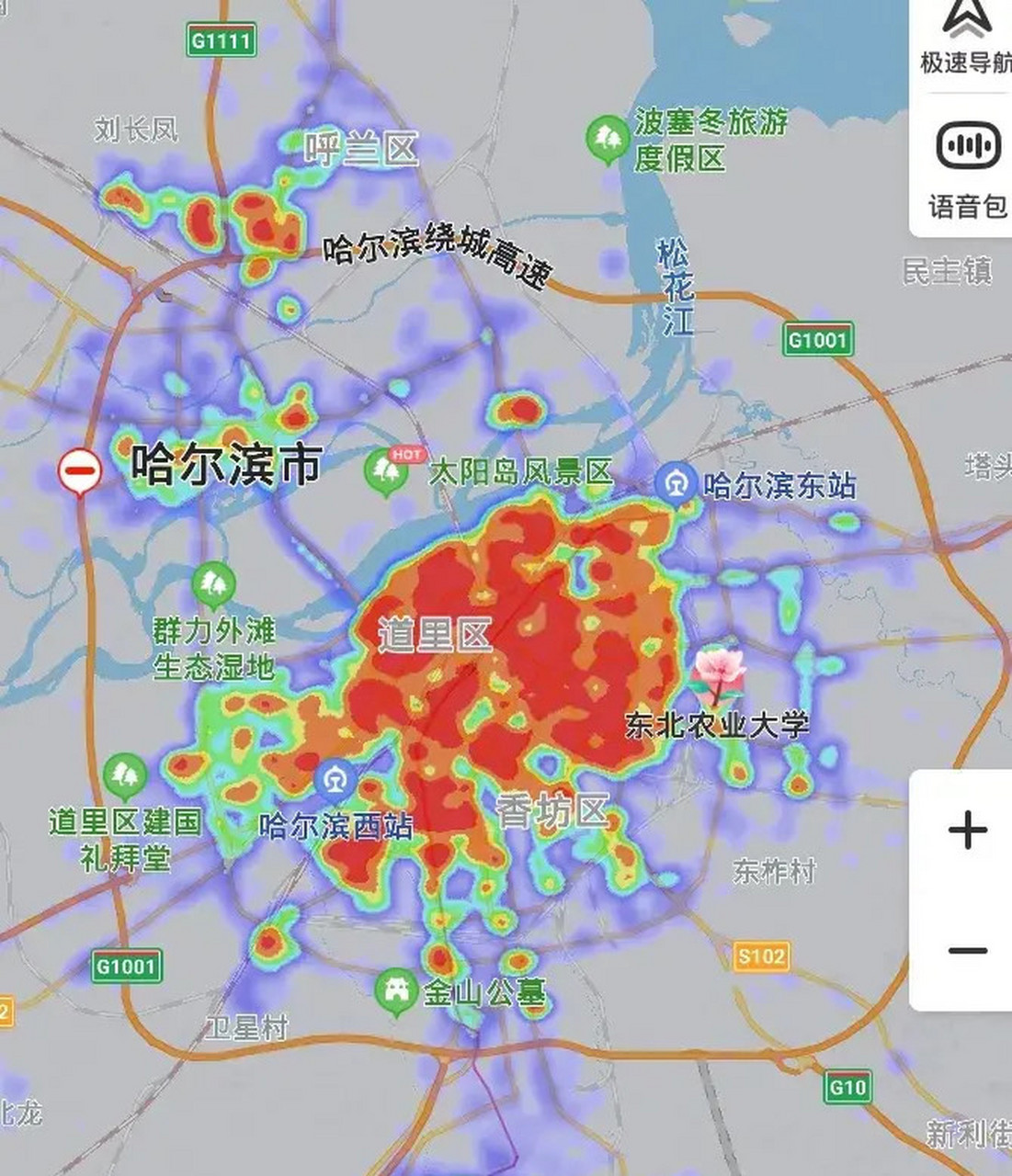 三个城市都有绕城高速,基本上热力图集中区域都在里面