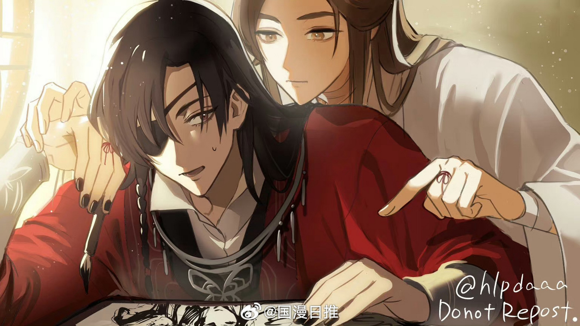 花怜# "三郎!你又不认真练字" twi:hlpdaaa 67 #corrupt乄雨霖铃