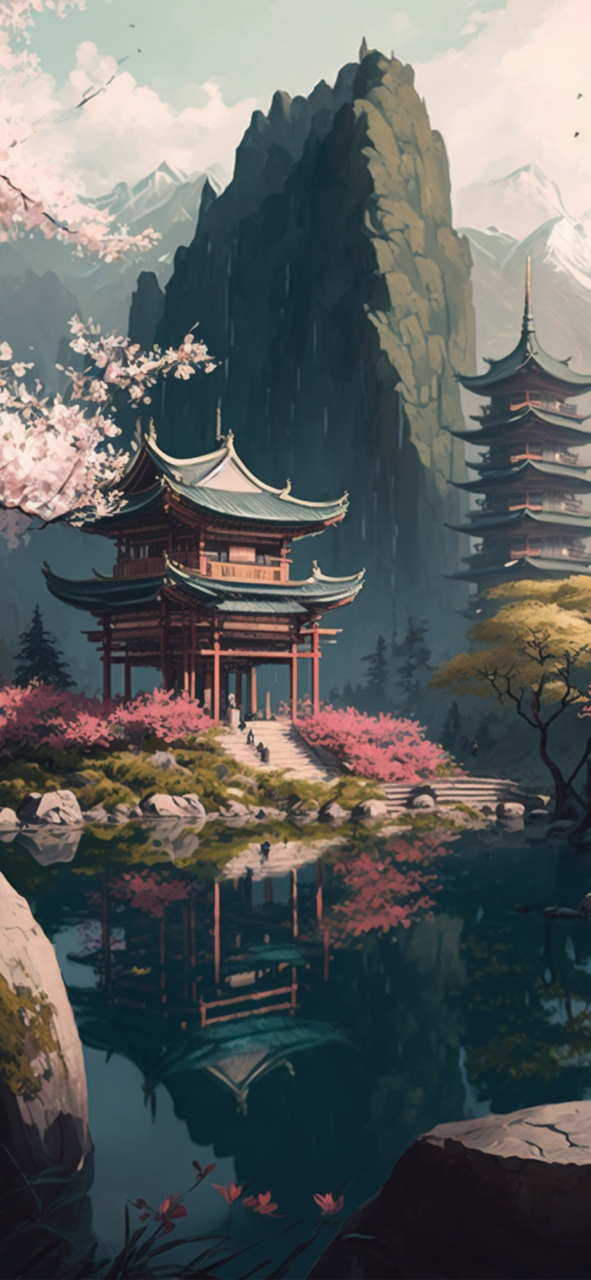 每日壁纸秀～古风亭台楼阁  #百度仲夏打卡挑战赛