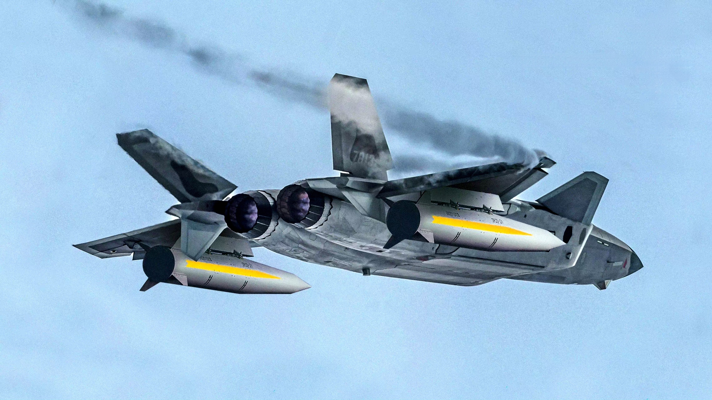 歼20外挂高超弹效果图 67,帅[吃瓜]