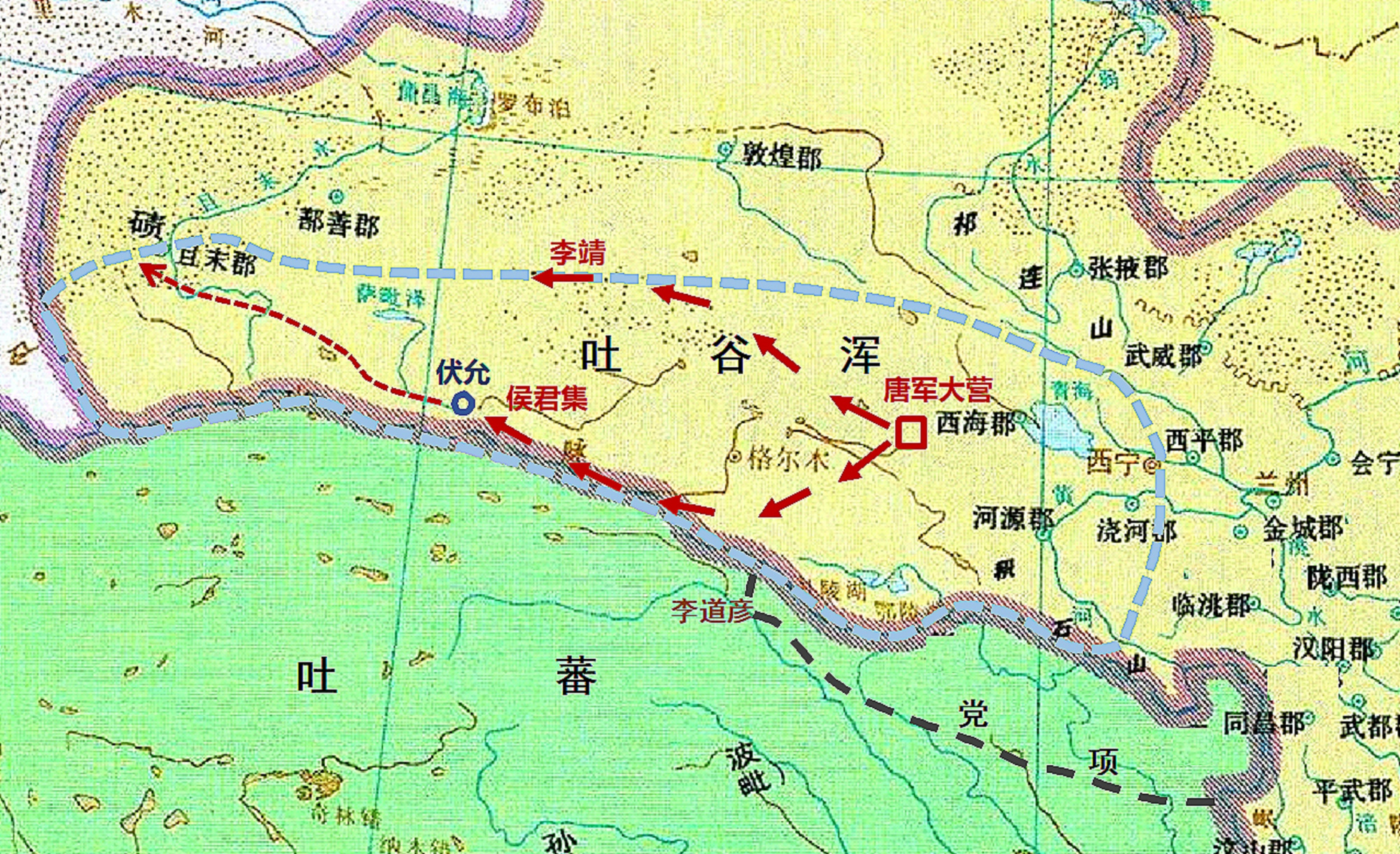 唐朝征吐谷浑,长途奇袭,一战定乾坤