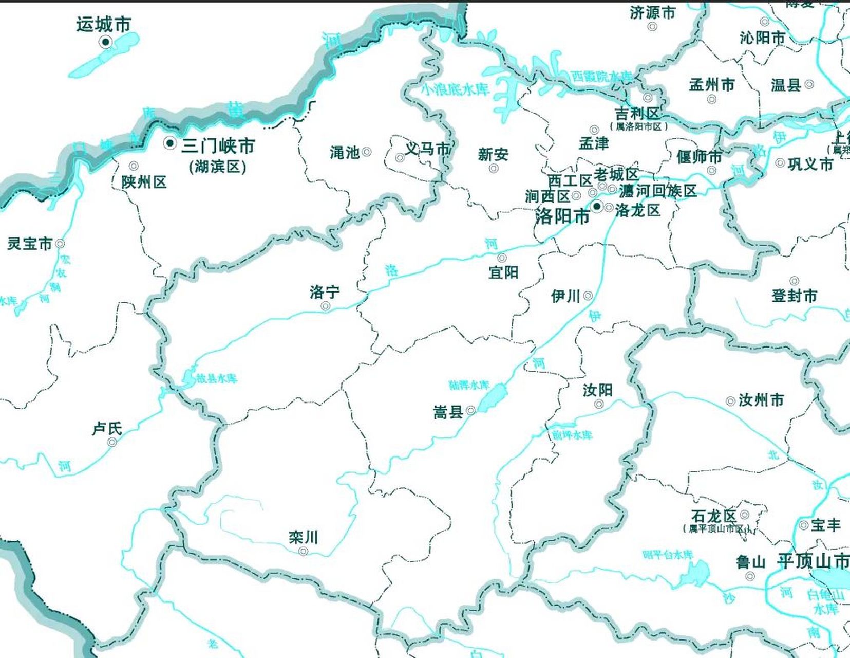 洛阳地区地图全图九县图片