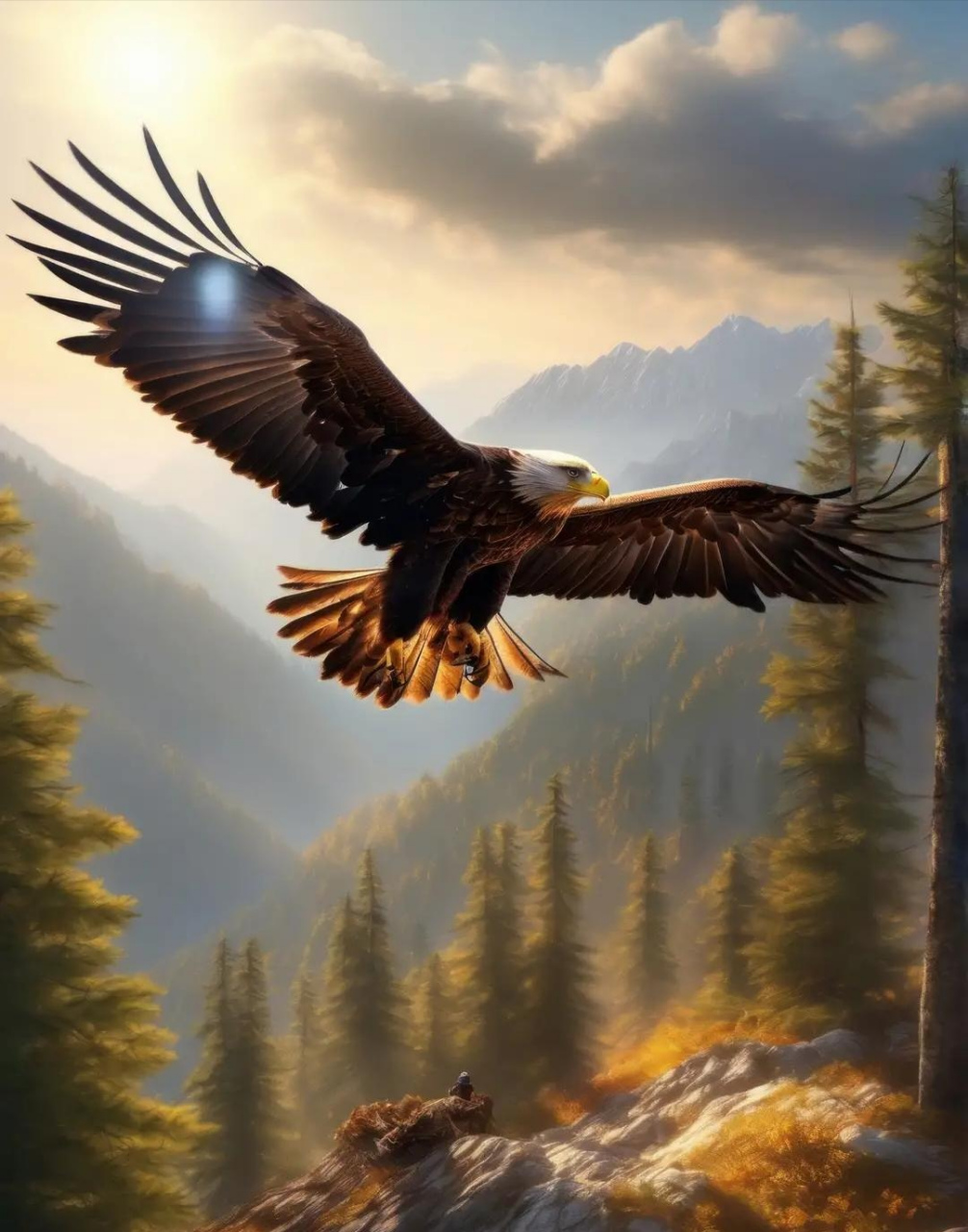 分享图片:雄鹰展翅  "命运从来都是掌握在自己的手中,埋怨只是一种