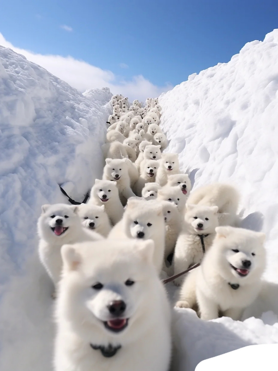 雪地里长狗了呀! 这个是什么情况呀?