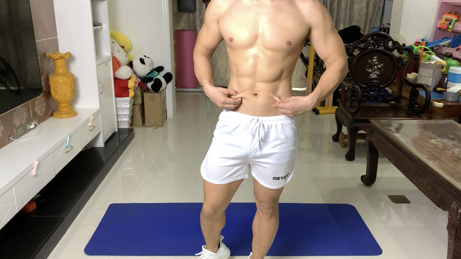 减肚子肥肉是全身性的,高效全身燃脂健身操,在家运动第98天