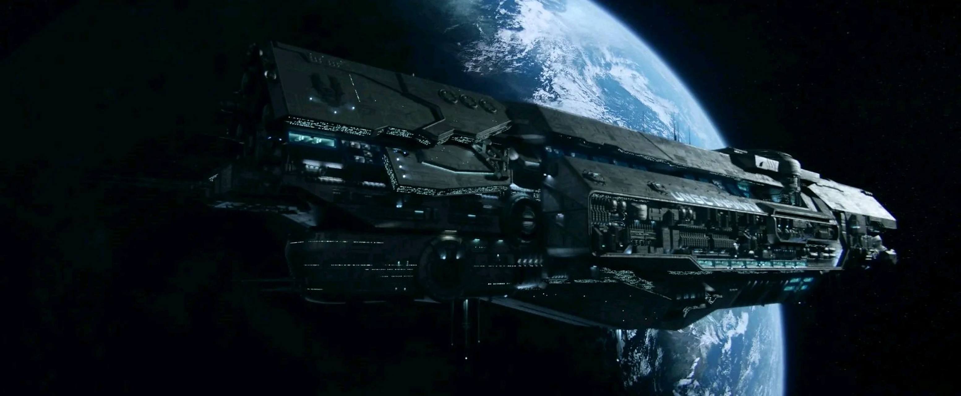 舰船欣赏:游戏《光环》unsc 无限号,隶属于联合国海