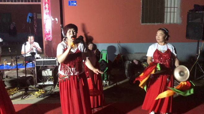 [图]美女大妈演唱河南曲剧《游花园》，唢呐伴奏，唱得非常专业好听！