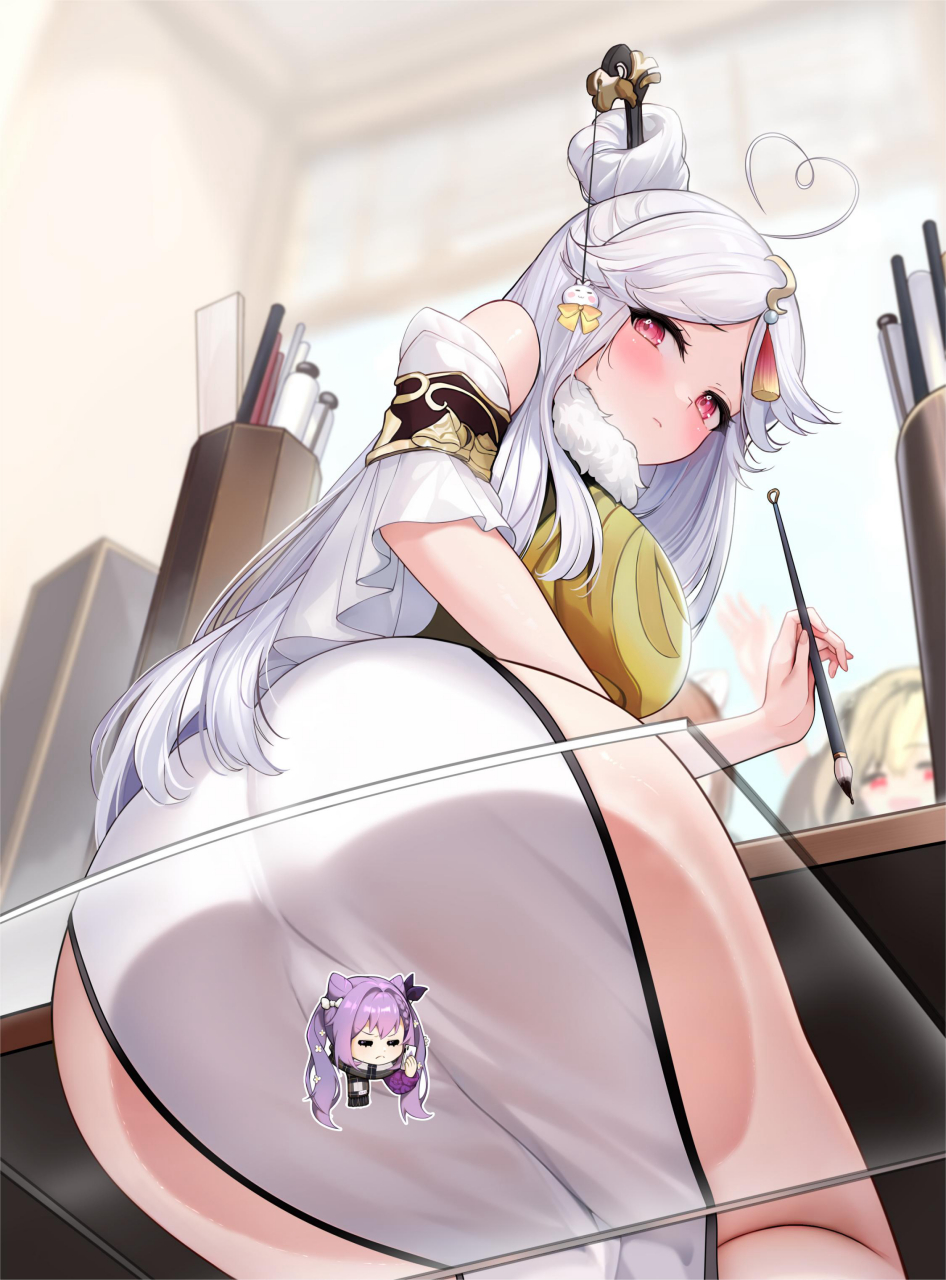 办公中的凝光大人,不用在意我,请继续吧[awsl] 画师:逆流茶会 #原神