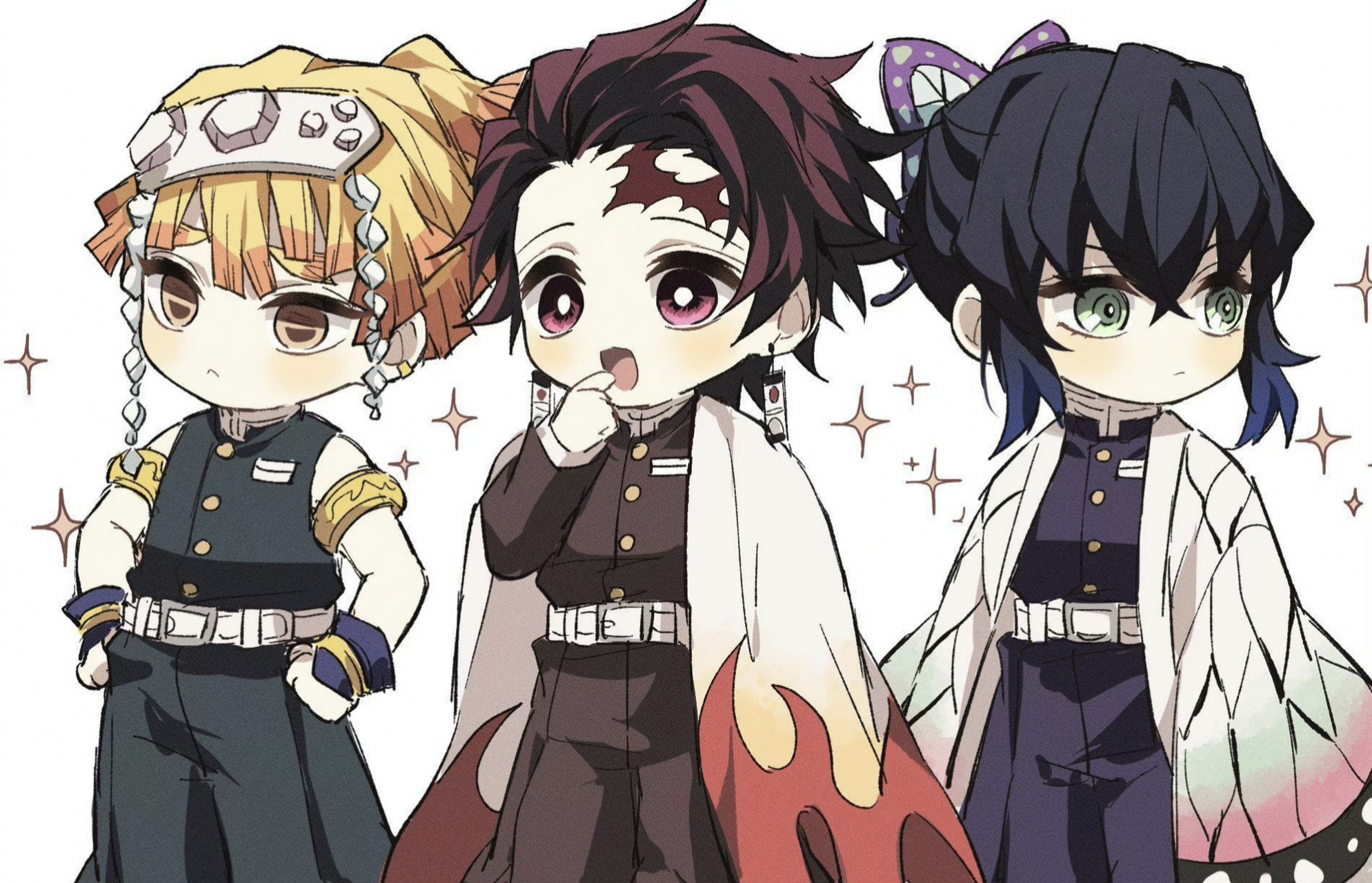 当三小只穿上了柱的衣服  #鬼灭之刃# twi:gc_051002676767