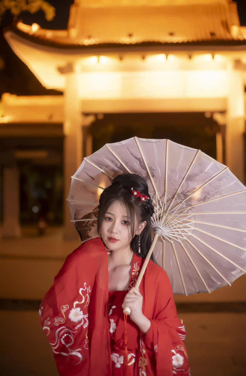 古风美女.夜景人像#养眼美女# #美女# #模特# @百度创作者官方助手