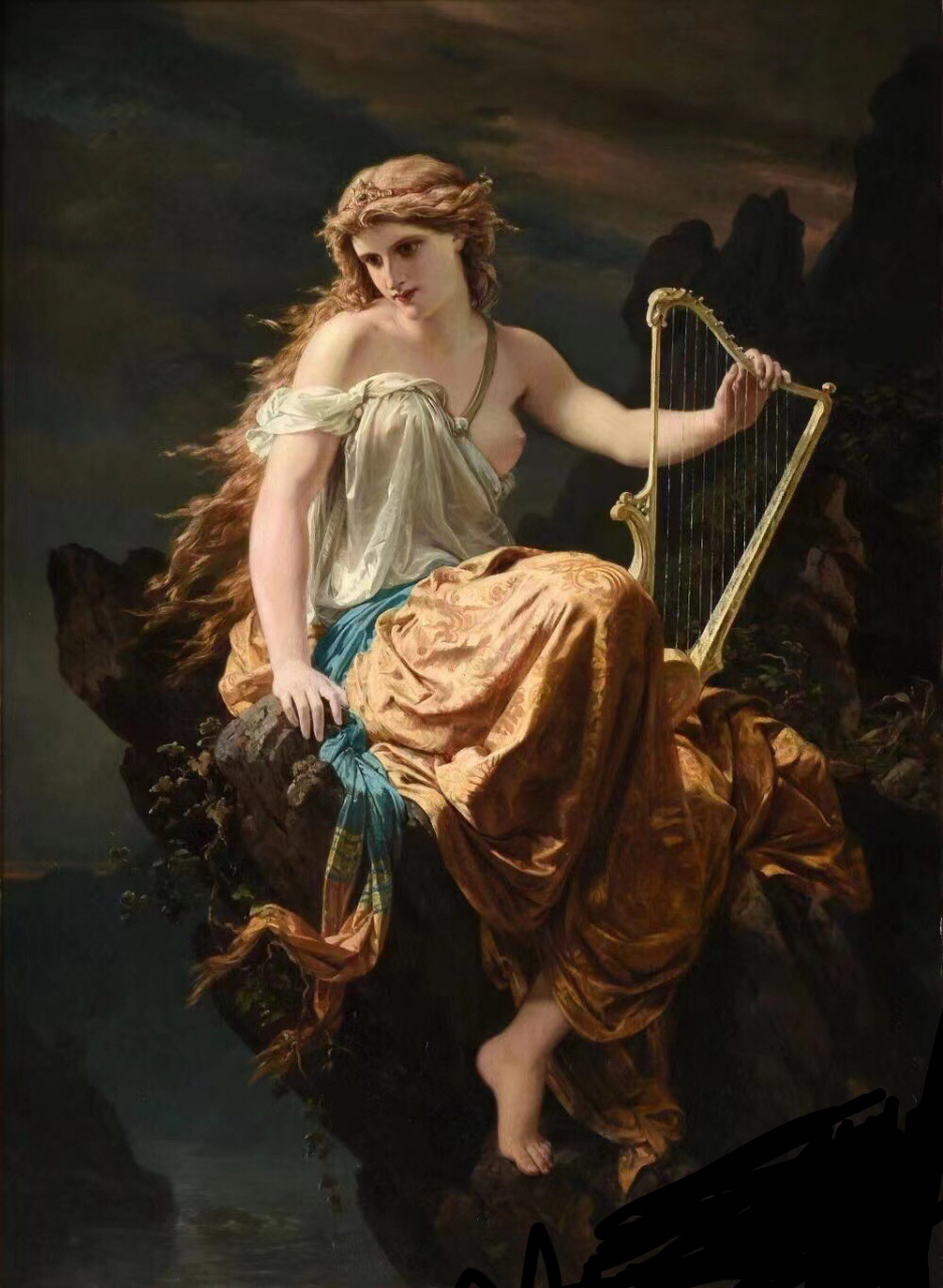 的缪斯》～由德国艺术家克莱门斯·比维尔(1820-1884)～作1867年