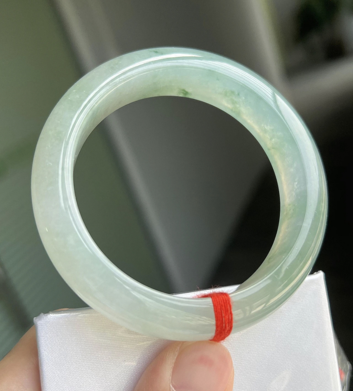 高冰晴底飘花翡翠手镯#翡翠手镯