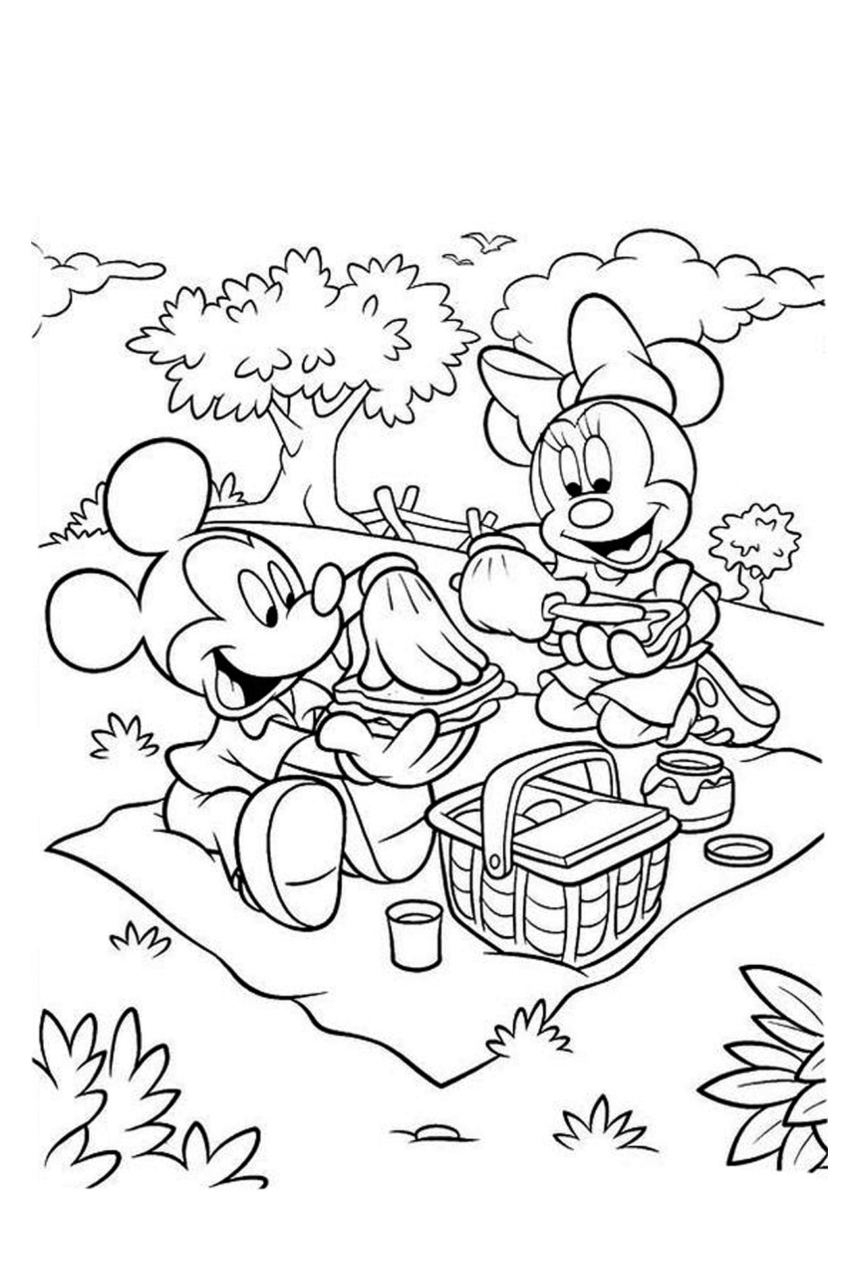 美式迪士尼动漫人物线稿,打印出来让孩子涂鸦!