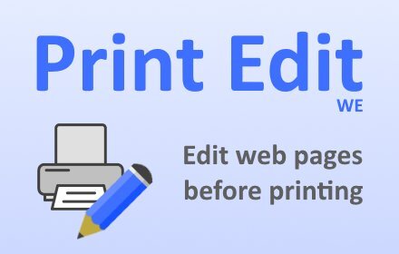 Print Edit WE 打印之前编辑/隐藏/删除网页不必要的元素