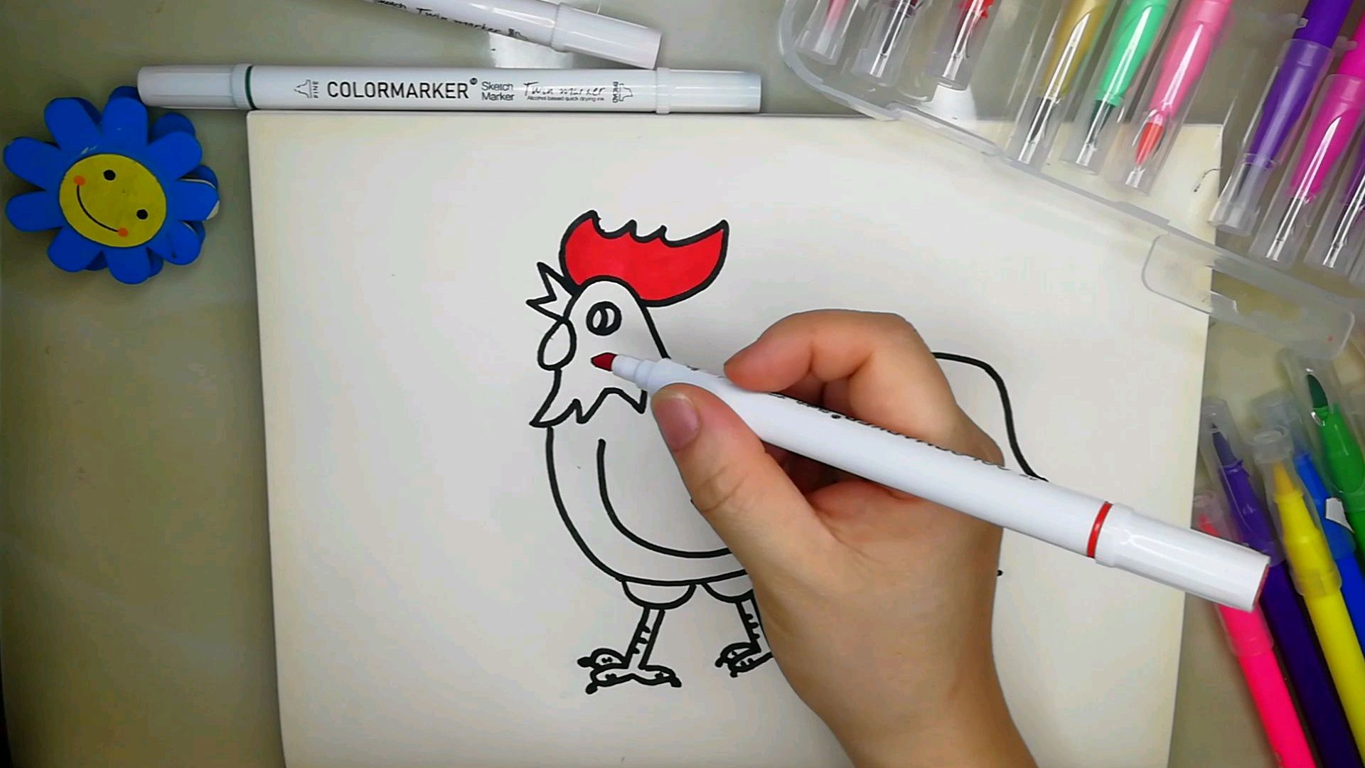 爱美又骄傲的大公鸡简笔画教程,想学吗