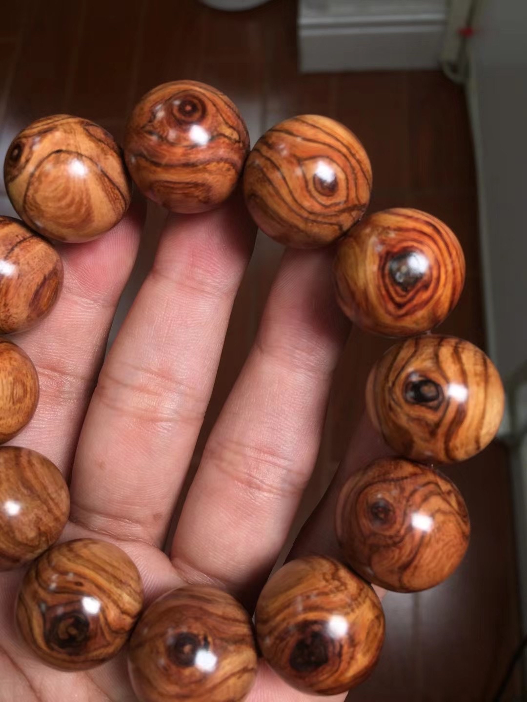 海南黄花梨天眼手串