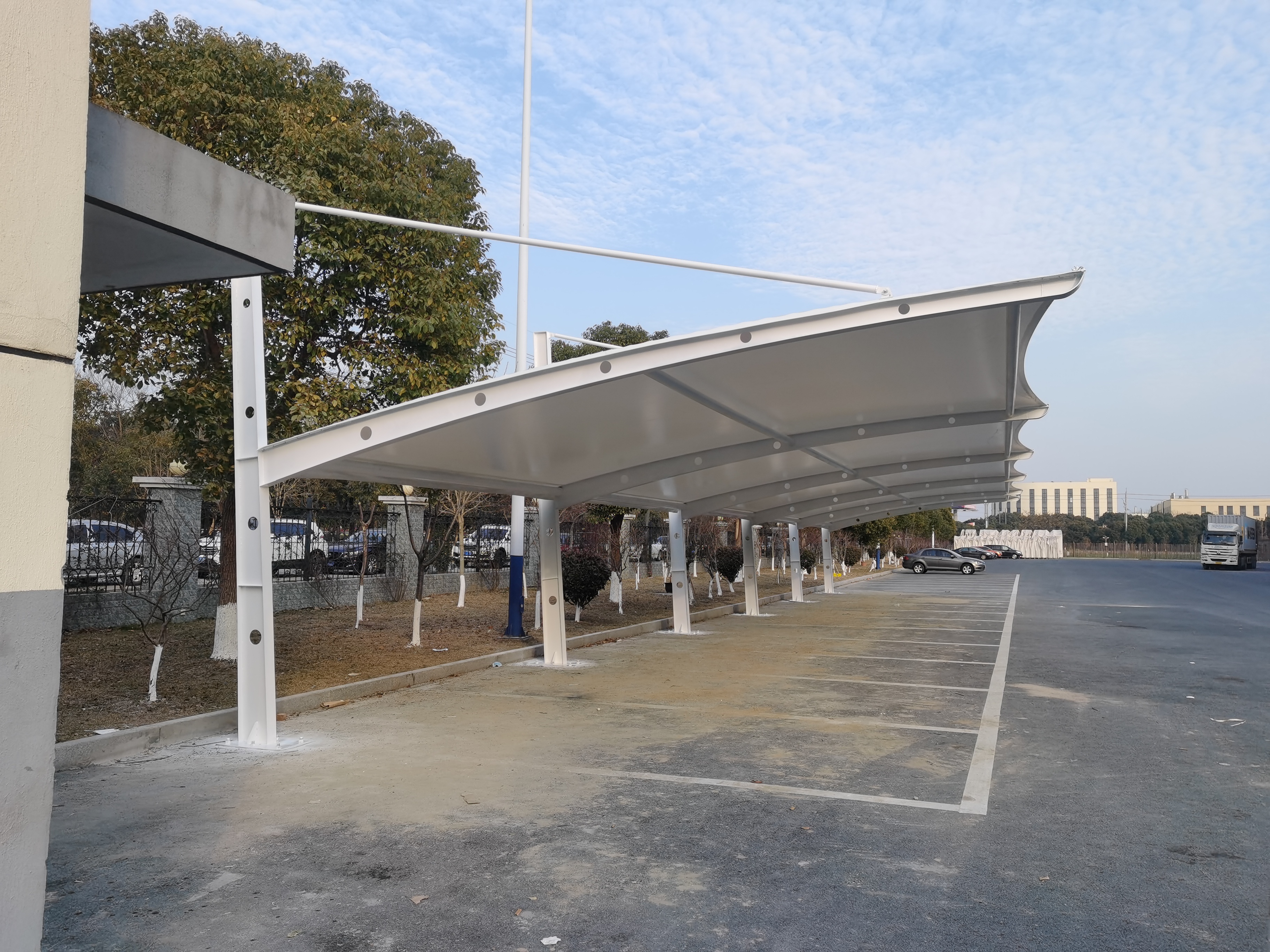 膜结构车棚案例