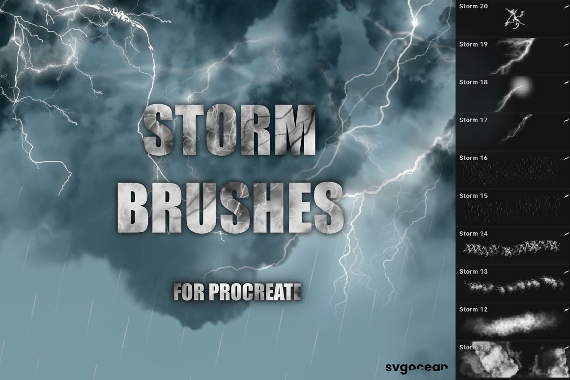 Storm and Lightning Procreate Brushe.jpg