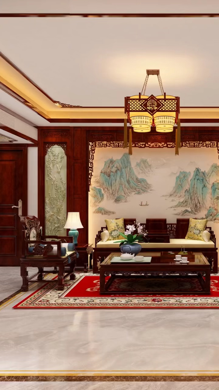 经典家具永不过时#客厅装修红木家具 #中式装修