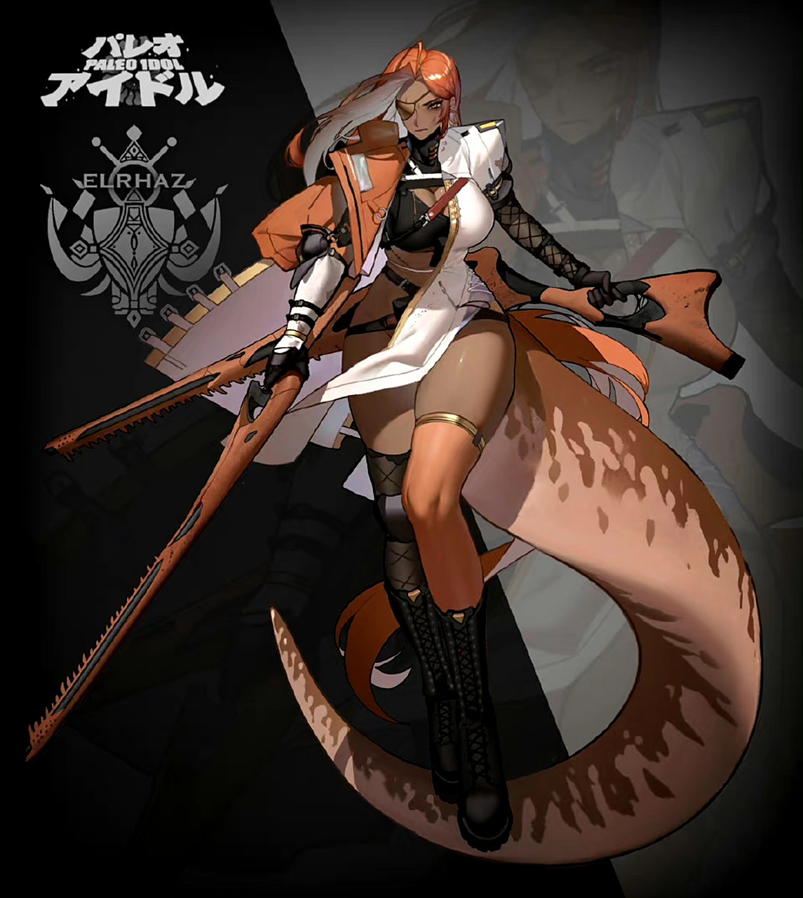 微博大佬"神秘巨兽棘背龙"绘制的一组名为"古生人形:零"的古生物拟人