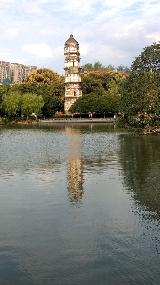 义乌绣湖公园是当她最出名的打卡地.