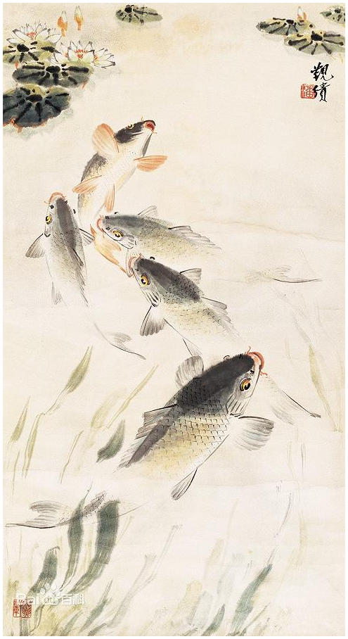 "江淮画鱼人"潘觐缋画作欣赏