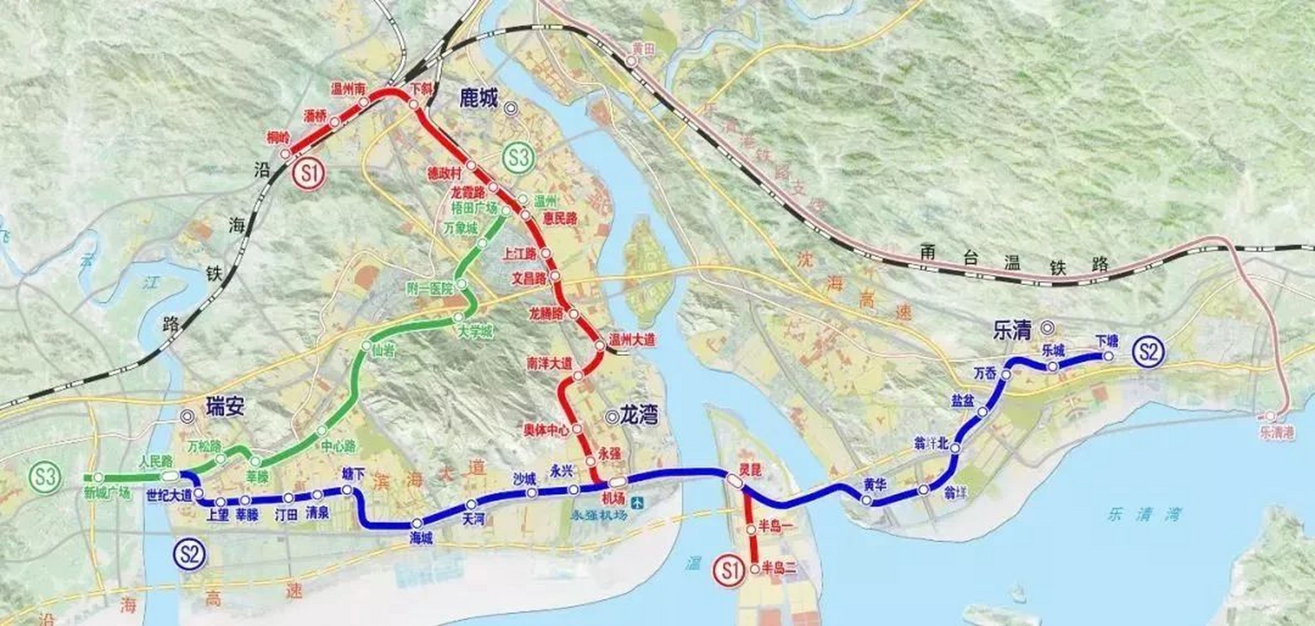 温州市域铁路s2线路图图片