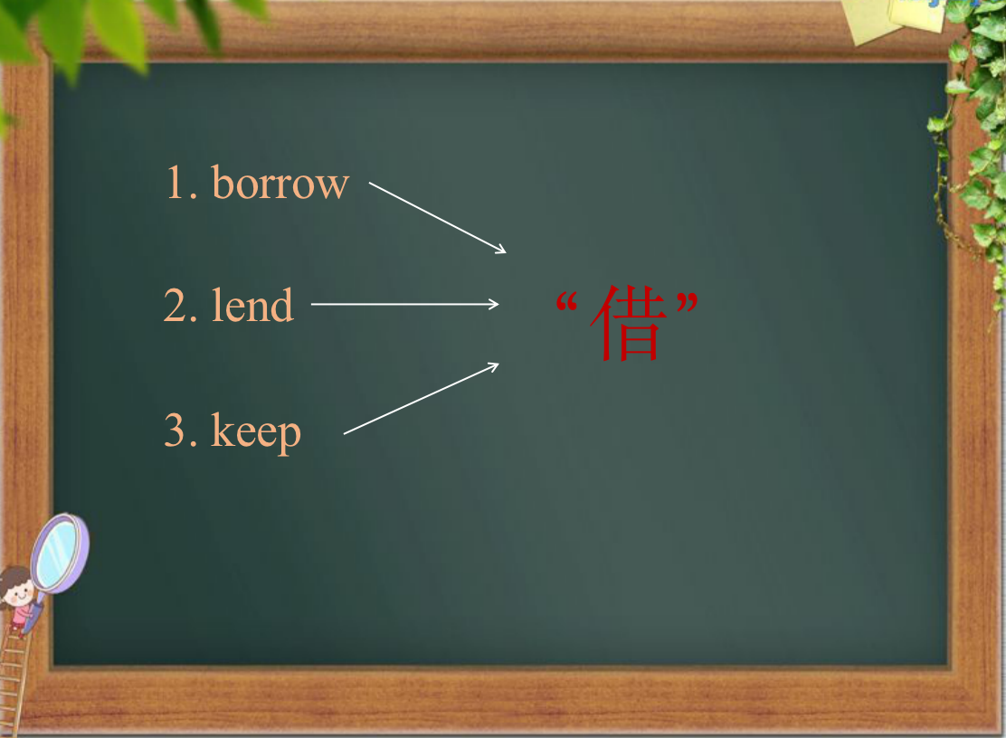 易混动词辨析 2——borrow, lend和keep的区别