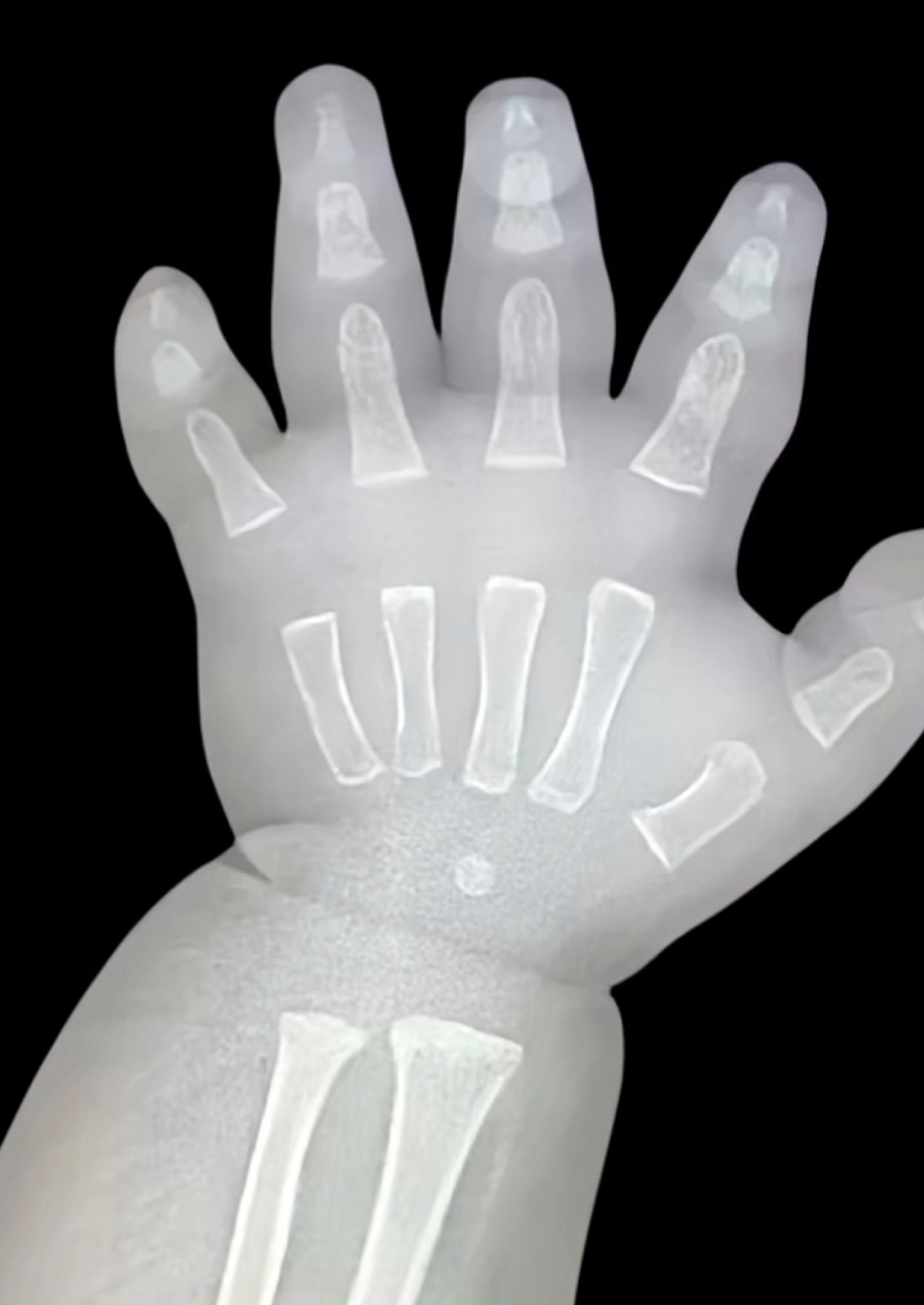 小朋友的手在x光下的样子