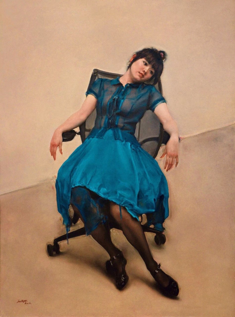 川美院长庞茂琨肖像油画作品欣赏,画的太棒了.