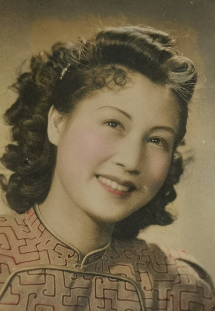 民国明星～李红～手工上色老照片.