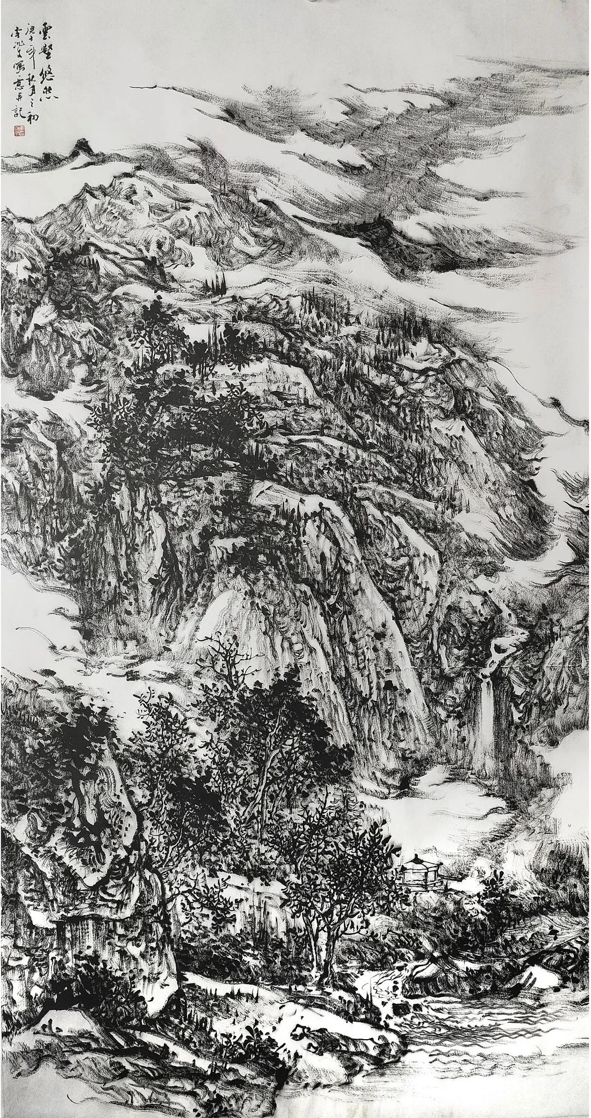 山东省国画院|李兆文的山水画,宁静平和,意境幽深