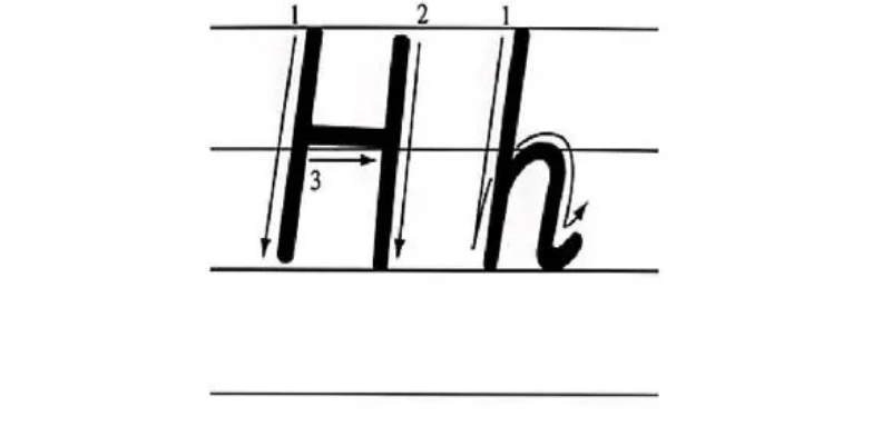 声母h的笔顺图片图片