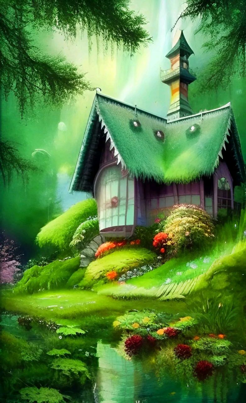 森系小屋壁纸 这大概就是童话故事里的精灵住的地方吧