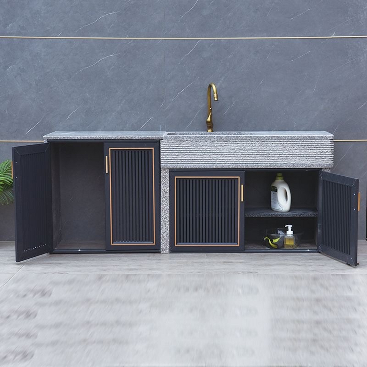 天然大理石洗衣池,拖把池,户外洗手台盆一体,洗菜操作台院子大理石