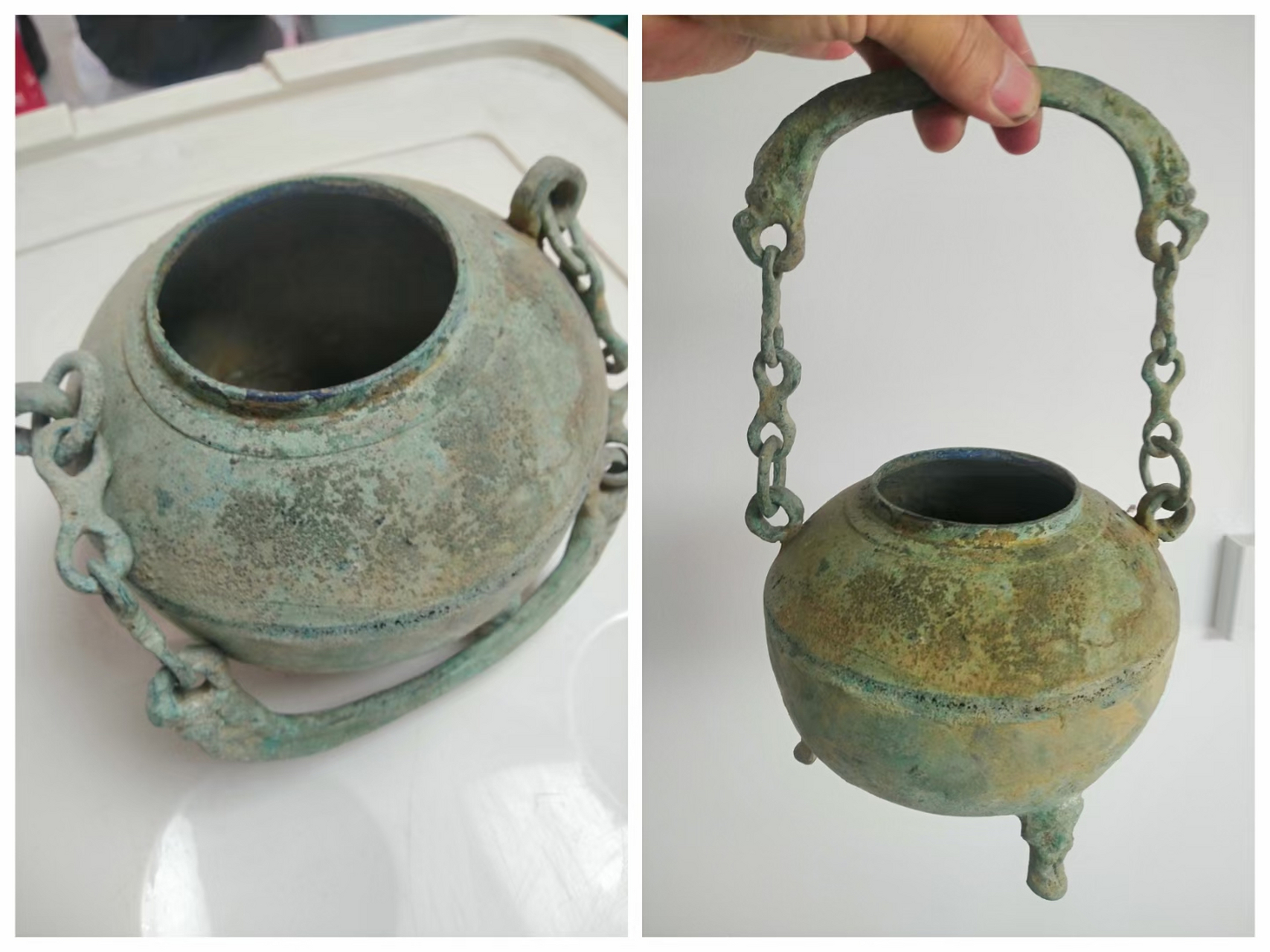 欣赏一件汉代青铜提梁壶,进入汉代青铜铸造工艺有了常熟的发展,使用