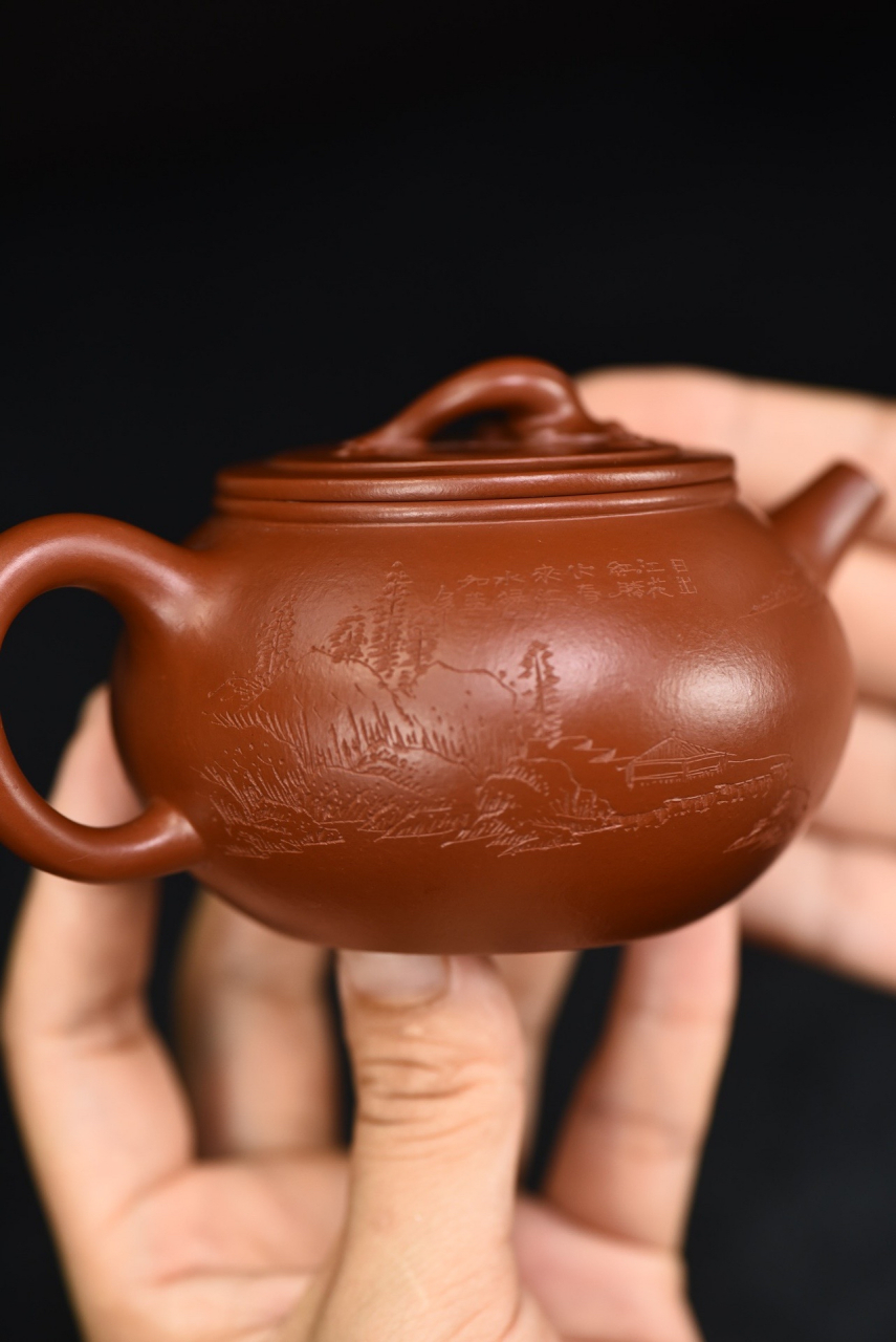 汤宣武【锦上添花】  原矿大红袍  210ml#紫砂壶# #全手工