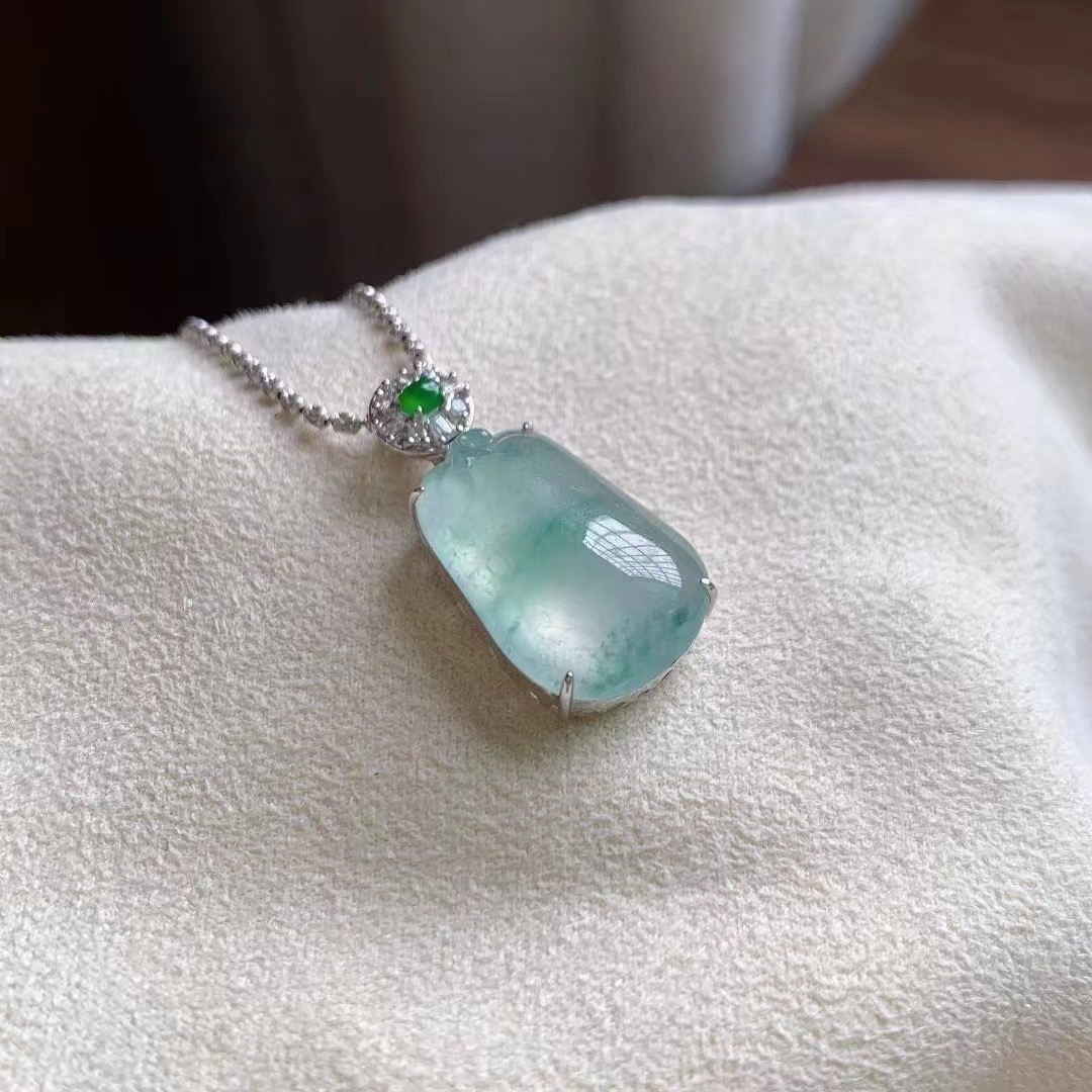 高冰飘花福瓜吊坠