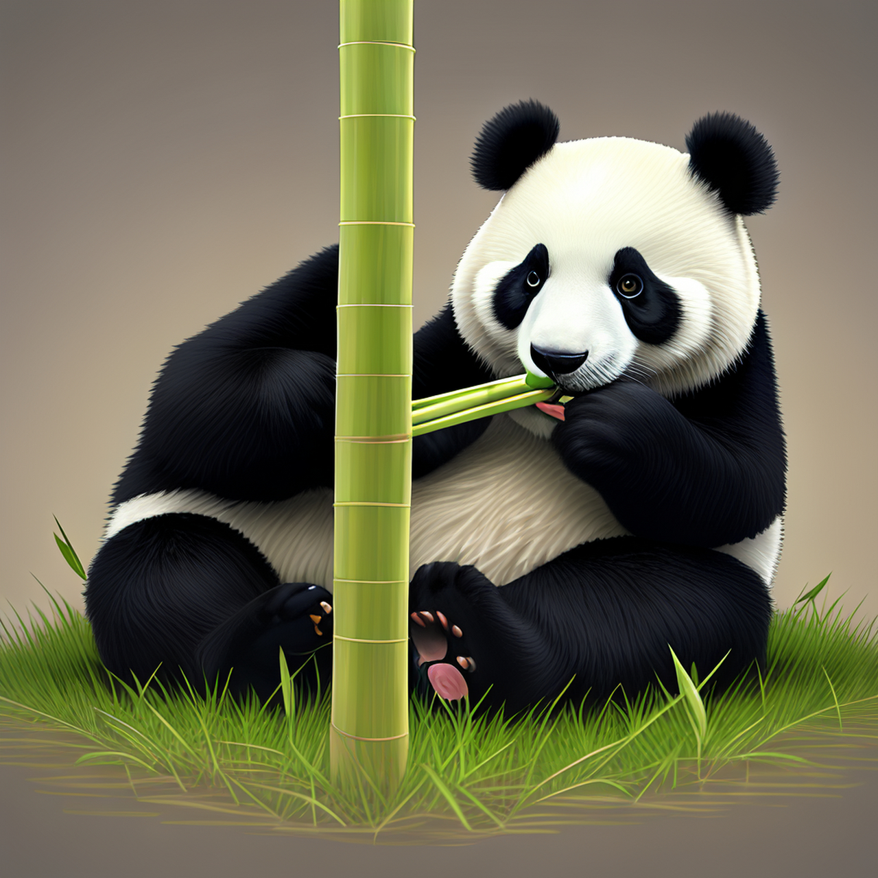 今天用ai画图,画国宝熊猫  #百度ai绘图黑科技#  支持丫丫回家 可爱的