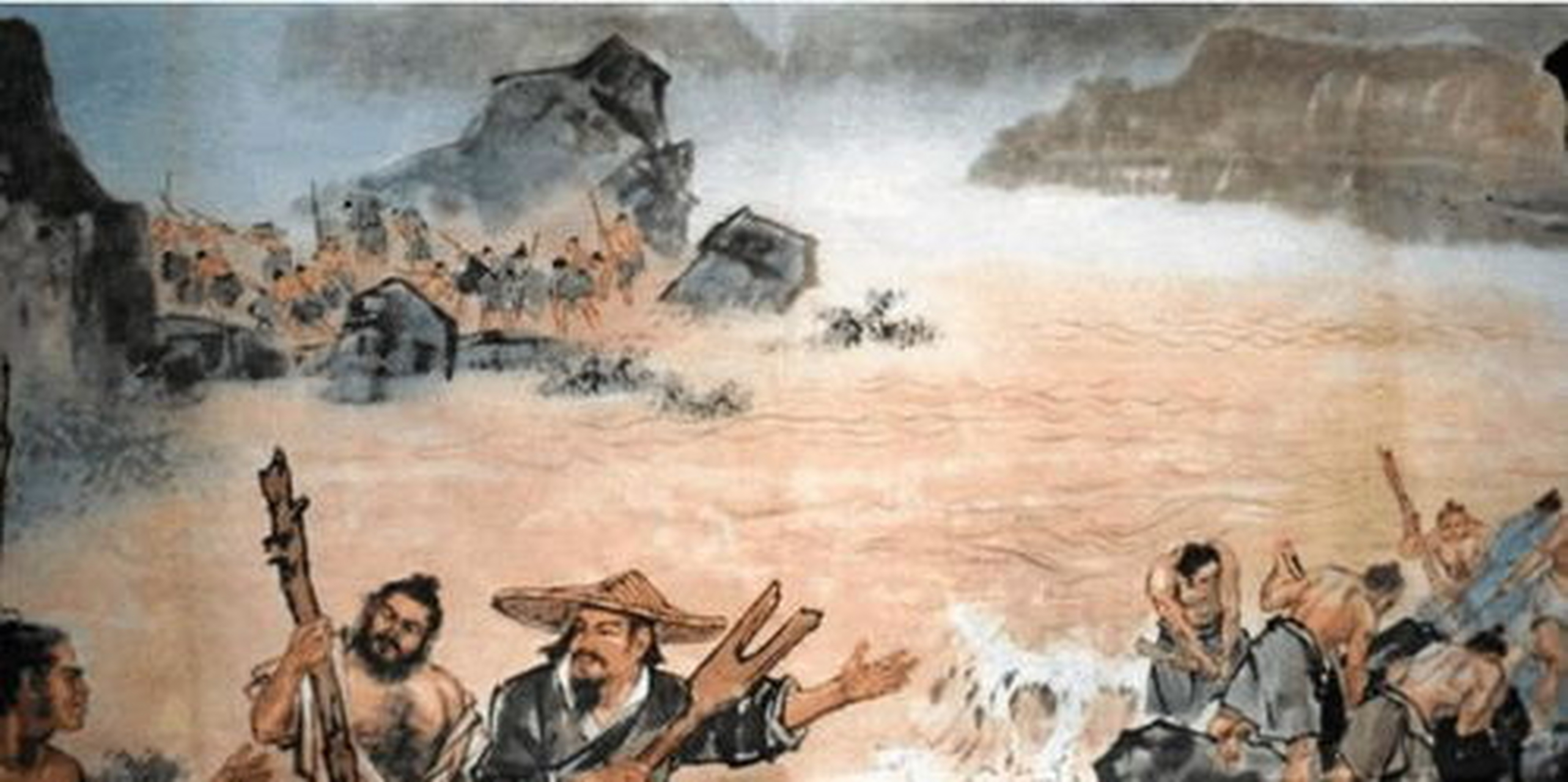 大禹治水的故事~  尧在位的时候,黄河流域发生了很大的水灾.