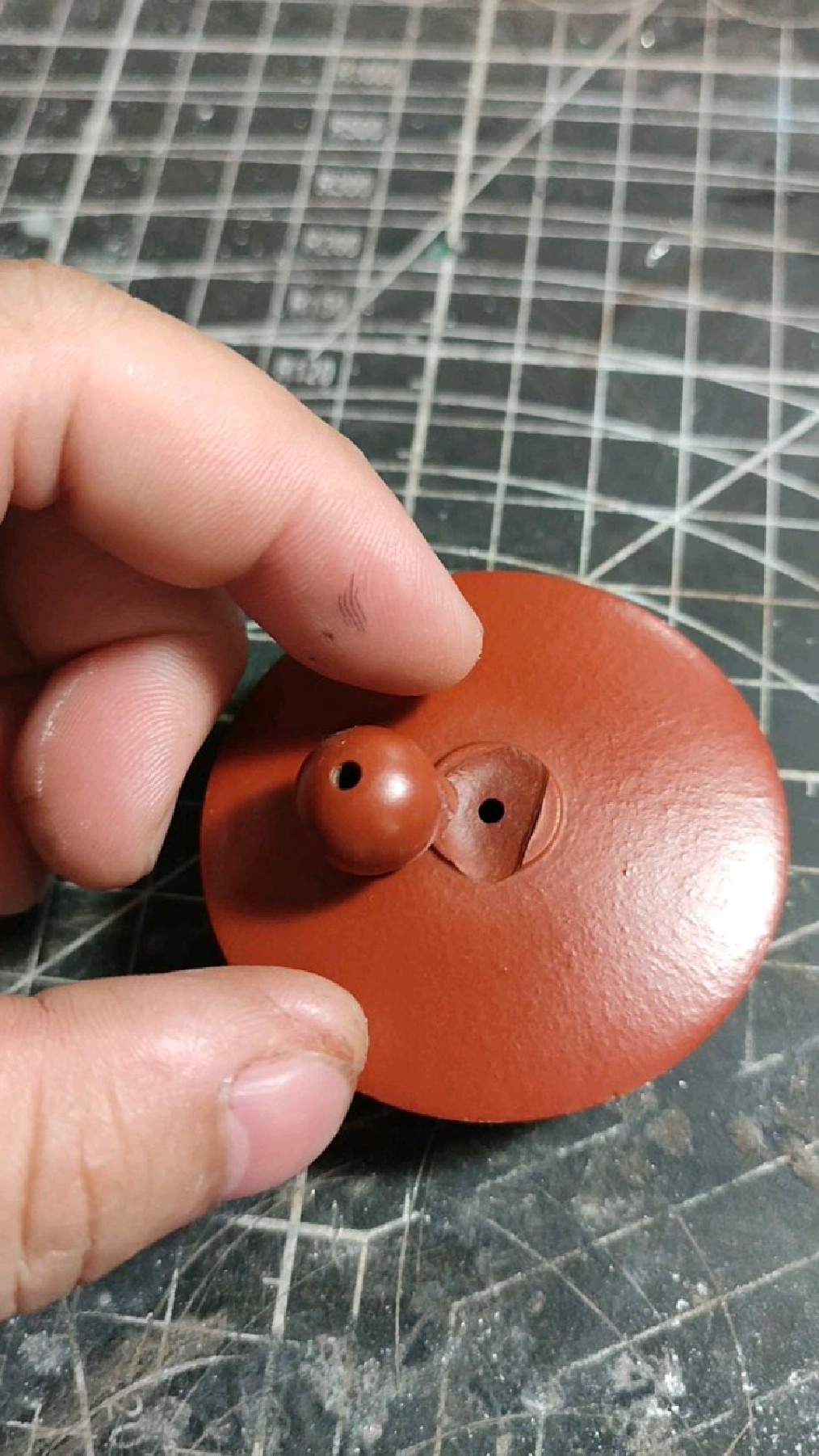 无胶纯银铆接修复紫砂壶盖钮案例分享