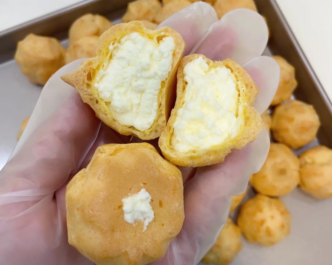 奶油小泡芙,个个空心不塌陷的秘方,零失败!