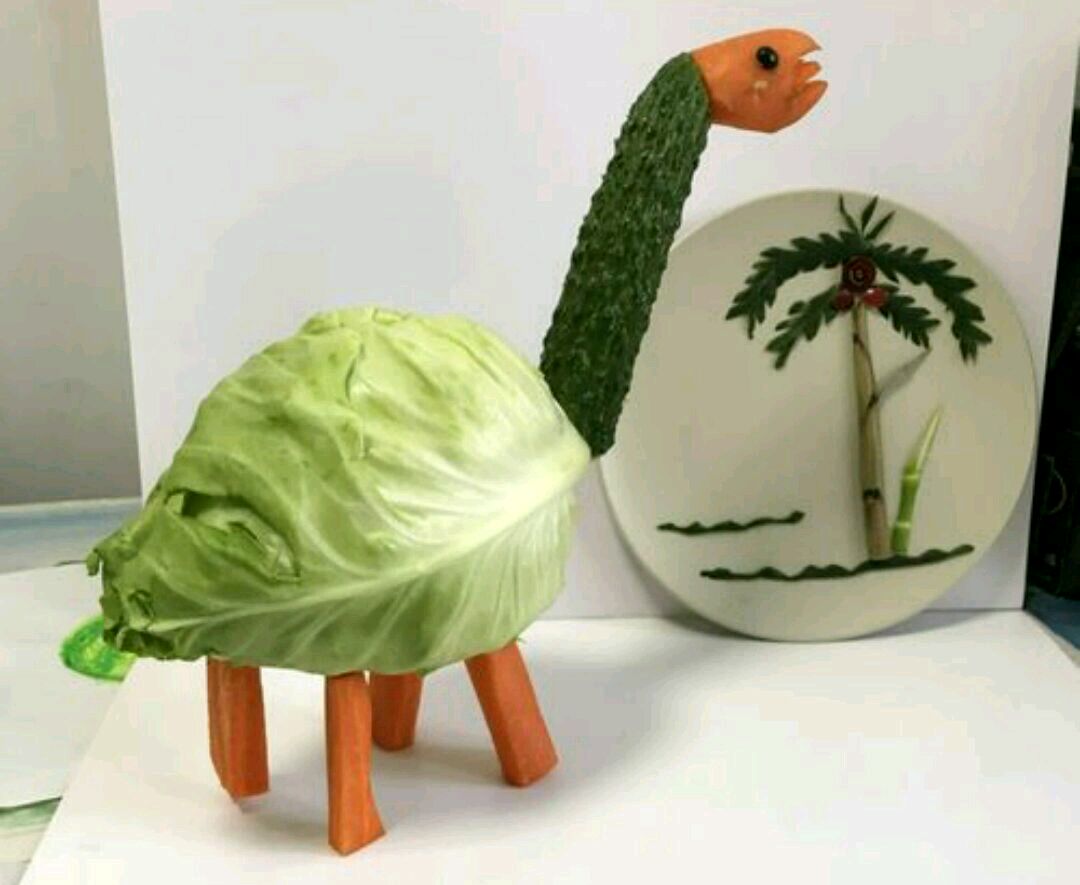简单儿童蔬菜动物造型图片