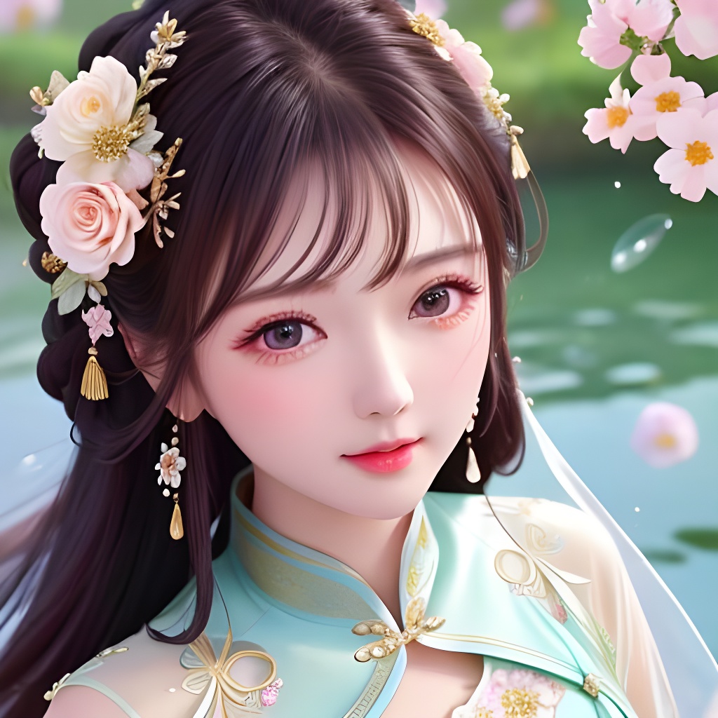 ai绘画「古风美女头像」