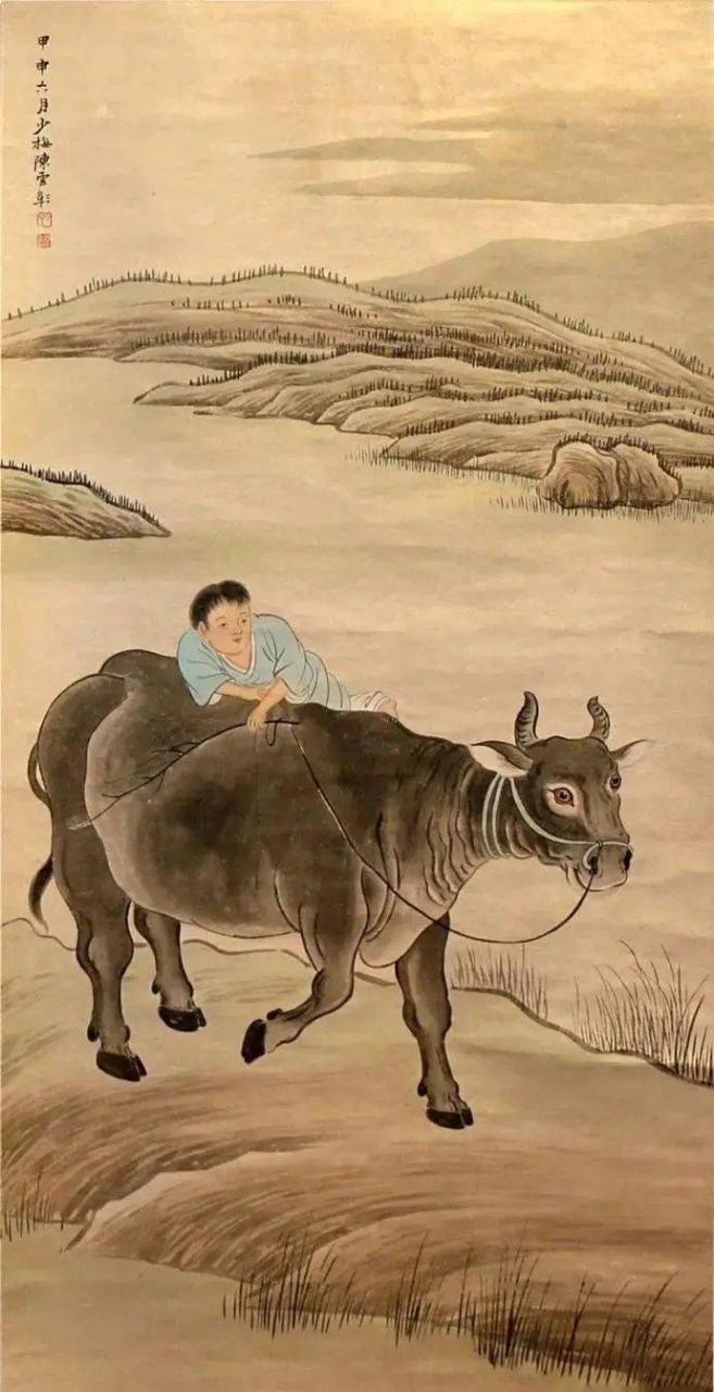 「中国画-十二生肖 牛」中国国画作品大师作品分享#艺术